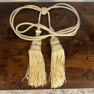 Elegant ivory double tassel 25 inch length 2 pairs